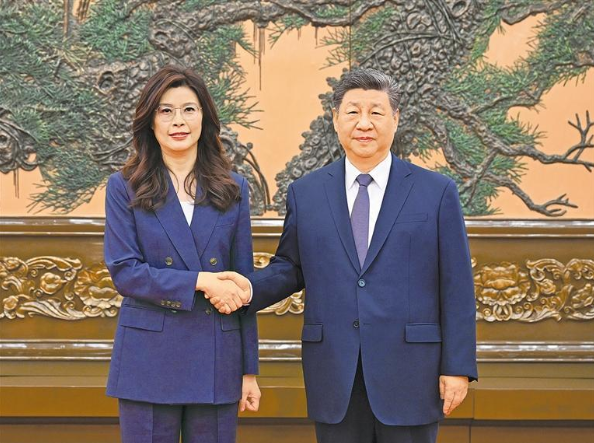 习近平总书记会见中国国民党主席郑丽文  王沪宁蔡奇等参加会见